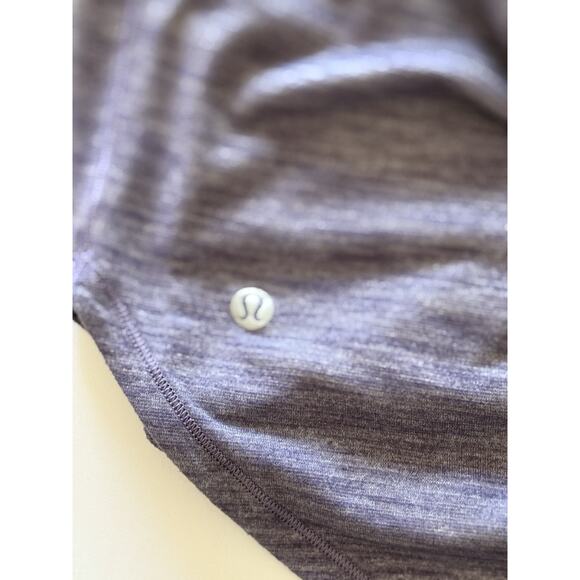 Lululemon SLAY THE STUDIO 2-In-1 Tank Heathered Purple Sz6 Yoga Top Built-In-Bra - Picture 10 of 14